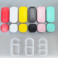 Boîte Bento jetable en plastique, très vendue, compatible micro-ondes, pour enfants, conteneur alimentaire anti-fuite, avec couvercle séparé pour plats à emporter