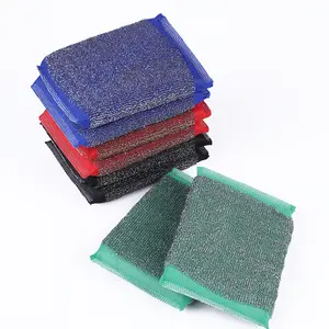 DS2226 Steel Scour Pads Stainless Steel Scouring Pads Dish Scrubbers Dish Sponge Kitchen Sponge Steel Scrub Sponge for Kitchen