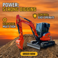 Digunakan untuk Excavator Mini Hidrolik Kubota U35 Model 2025 3520kg untuk Bantalan Pompa Hidrolik Mesin untuk Ruang Sempit
