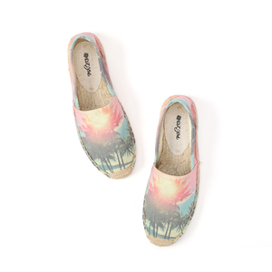 Летние женские эспадрильи без застежек из дышащего холста с джутовой подошвой, повседневная пляжная обувь для отпуска, настраиваемые, напрямую от производителя - Product Image 1