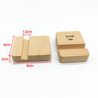 Tablette de bureau en bambou naturel support de téléphone en bois cellulaire avec amplificateur de son support de son