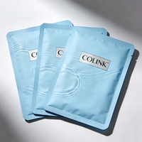 Sacs d'emballage pour masques faciaux en aluminium imprimés sur mesure, colorés, à trois soudures latérales, pochettes cosmétiques mates pour soins de la peau
