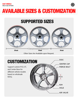 Jantes en alliage coulé Direct Source 17 7.5, 5x114.3 PCD, toutes saisons, pour voitures particulières Volvo, Peugeot, Toyota, Honda, Hyundai