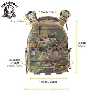 Gilet tactique LSR à dégagement rapide magnétique, module Molle, camouflage extérieur, boucle découpée au laser, plaque 500D, équipement de chasse - Product Image 2