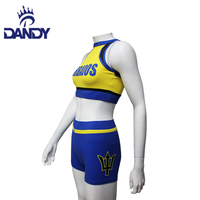 Soutien-gorge de sport en maille à sublimation sur mesure et filles courtes Sexy Cheerleading Spirit Wear Cheer Training Wear