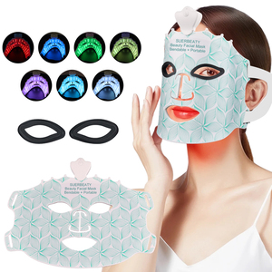 Máscara Facial de Belleza con Fotones <span class=keywords><strong>LED</strong></span> Inalámbrica de <span class=keywords><strong>7</strong></span> <span class=keywords><strong>Colores</strong></span>, <span class=keywords><strong>7</strong></span> Luces <span class=keywords><strong>LED</strong></span>, Rejuvenecimiento de la Piel, Antiarrugas, Máquina de Spa Facial, Fácil de Transportar - Product Image 1