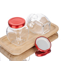 Bocaux de conservation alimentaire carrés en verre transparent de qualité supérieure 100 ml avec couvercles métalliques hermétiques à vis pour confiture, gelée, pouding