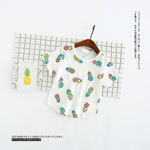 Camisetas de Verano para Niña con Estampado Personalizado de Piña en Varios Colores, Envío Exprés desde China - Product Image 4