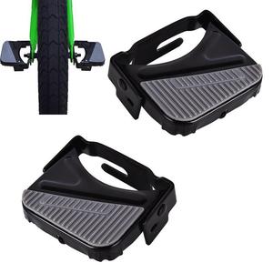 Pédales arrière antidérapantes en acier pour vélo, repose-pieds de sécurité pour enfant, siège arrière - Product Image 1