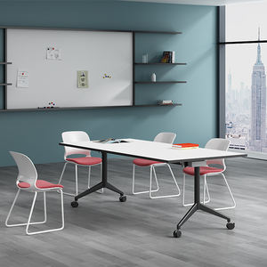 Mesa plegable Pata Sala de entrenamiento Escritorios de oficina de metal móvil Muebles de oficina comerciales Plegable moderno - Product Image 1