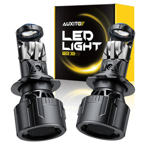 Lente de proyector negra AUXITO H7, patrón de haz perfecto súper brillante, línea de corte, bombilla de faro 6500K, chips CSP blancos H7 - Product Image 6