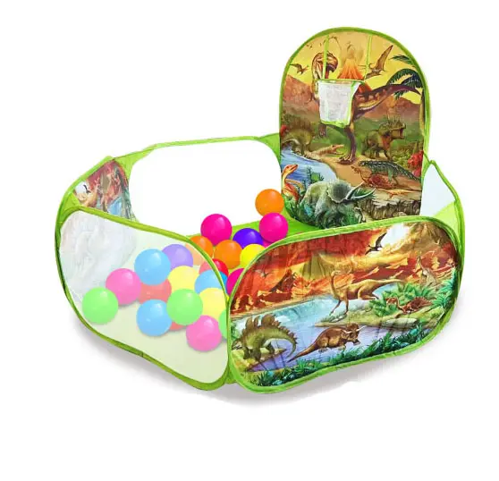 Portable enfants dinosaure tente de camping en plein air Camping aire de jeux Pop Up bébé cadeau enfants jouer tente piscine à balles