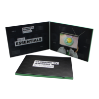 Brochure vidéo publicitaire LCD personnalisée vierge pour entreprise, album photo vidéo LCD