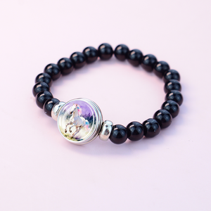 <span class=keywords><strong>Bracelet</strong></span> <span class=keywords><strong>élastique</strong></span> perlé en verre noir romantique pour femme, style peinture aquarelle, bijoux <span class=keywords><strong>animaux</strong></span> personnalisés, vente en gros - Product Image 4
