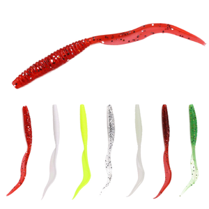 Trota Bass Carp attirando lombrico pesca morbida in <span class=keywords><strong>Silicone</strong></span> artificiale esca dura fiume fiume fiume barca oceano pesca in acqua salata - Product Image 1