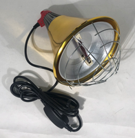 Nouvelle lampe de poulailler de poulet doré à la mode, lampe thermique infrarouge réglable résistante à l'humidité pour Animal