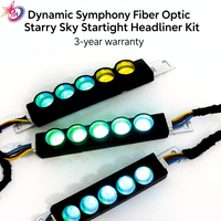 Kit de Luces LED de 0.5mm para Techo de Auto, Garantía de 3 Años, Universal, Control Independiente del Color, Patrón de Logotipo, 12V, Certificado CE/FCC
