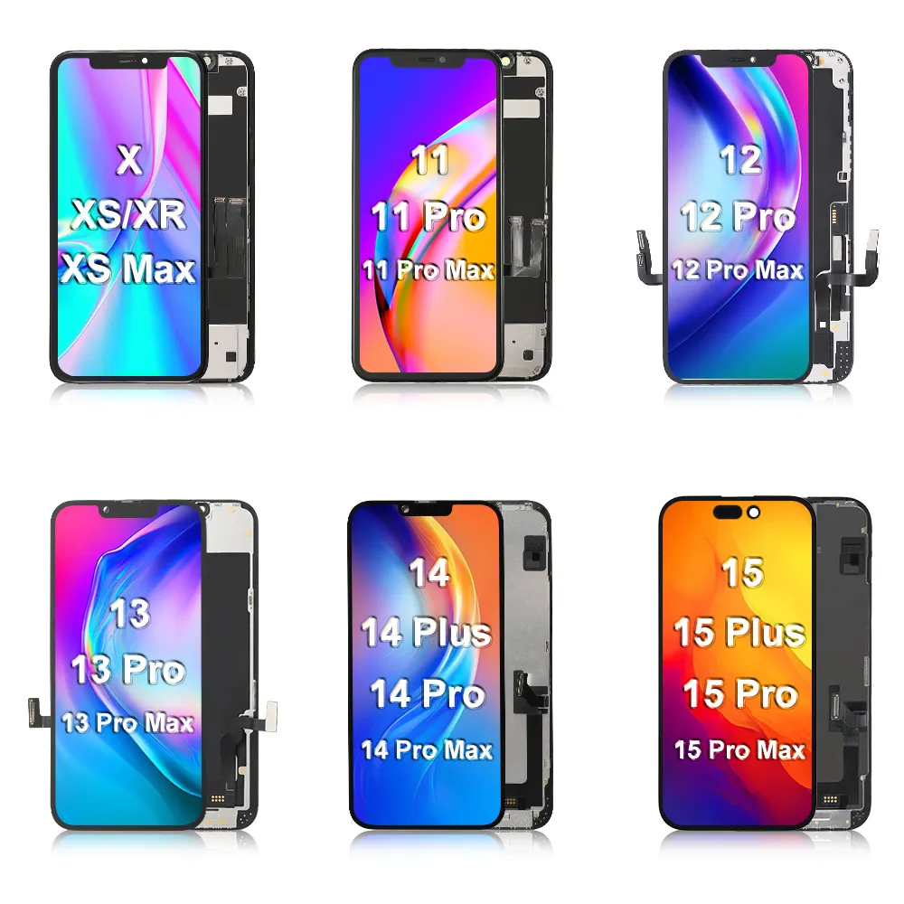 Elekworld Incell schermo LCD OLED per iPhone X XS Max XR 11PM per iPhone 12 lcd 13 14 15 Pro Max 12/12 Pro 12 Mini 14 Plus schermo