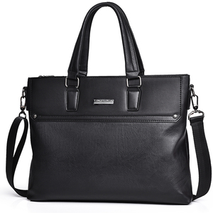 Túi xách nam da thời trang cao cấp chống nước kiểu dáng cổ điển, có ngăn đựng đồ, lót bằng <span class=keywords><strong>nylon</strong></span> và cotton - Product Image 1