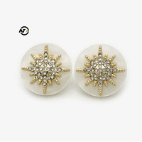 Boutons métalliques colorés à pois d'huile, décoratifs pour costumes, à coudre autour des vêtements, boutons métalliques