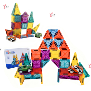 Set di Giocattoli Magnetici Educativi in Scatola di Plastica, Blocchi Magnetici da Costruzione 3,75cm, 43 Pezzi di Piastrelle Magnetiche per Auto, Novità 2026 - Product Image 4