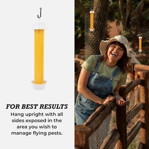 Pièges à mouches collants suspendus pour l'extérieur et l'intérieur, bâtonnets collants pour mouches, pour la lutte contre les mites, les moustiques, les moucherons, les insectes nuisibles - Product Image 3