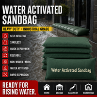 Sac de sable activé par l'eau, non tissé, léger et réutilisable, pour un déploiement rapide, vente en gros directe usine, OEM ODM personnalisé, approvisionnement en vrac