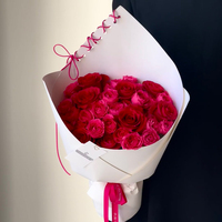 Papier d'emballage pour bouquet de ballet de style coréen pour la Saint-Valentin PVC PE enduit de paquets de cadeaux floraux de taille personnalisée pour chocolats