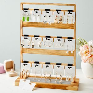 White <strong>Hanging</strong> Earring Cards <strong>for</strong> Selling Display Packaging Storage Durable and Sturdy Paper Material Jewelry Holders - Product Image 3
