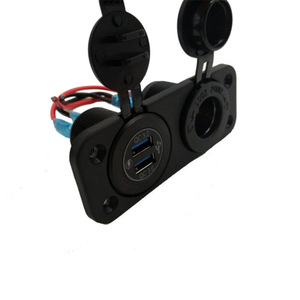 Weichuang Car Charger Dual <b>Usb</b> Type A 12-24V Universal For Cars Motorcycles Rv Boat 2 In 1 Modification Panel - Product Image 1