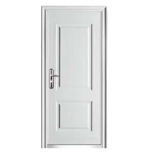 Simple moderno blanco interior puerta de metal hueco puerta