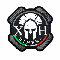 Patch PVC 3D personnalisé, motif casque de Spartan, badge moral Himera, patch tactique en caoutchouc pour sac à dos et vêtements, fixation auto-agrippante