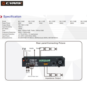 2U Rack Mount 150W Điều Khiển Độc Lập Hoạt Động PA Khuếch Đại Dsp Cho Thương Mại/Địa Chỉ Công Cộng Hệ Thống Pro Âm Thanh Giai Đoạn Chế ĐỘ-AC - Product Image 6