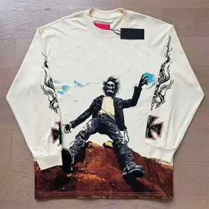 Nuove T-shirt Lunghe Traspiranti e Comode, Classici di Moda con Grafiche, in Acetato EL Luminoso, Scollo a V, Manica Corta, da Uomo, 300 Grammi - Product Image 3