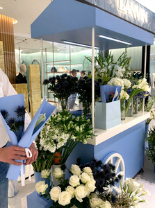 Carrello Caffè Mobile in Ferro Battuto, Espositore Promozionale, Chiosco per Negozi, Stand per Alimenti <span class=keywords><strong>e</strong></span> Bevande, Stand per Fiori, Chiosco di Vendita - Product Image 6