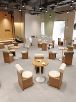 Ensemble table et chaises de café au design moderne pour bibliothèque, bar à livres, stand, canapé, café, appartement, restaurant, mobilier