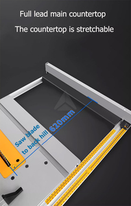Sierra de mesa portátil de corte de madera/aluminio de 210mm y 1500W para banco de carpintería - Product Image 3