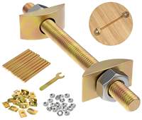 Kit de fixation bois-acier M6 : Vis, écrous et goujons pour cadre de lit en bois – Idéal pour projets DIY