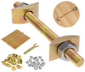 Kit de tornillos y tuercas de acero M6 con espigas de madera, accesorios completos para la producción de marcos de cama de madera DIY - Product Image 2