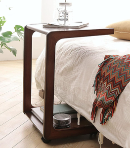 Vente en gros en usine <span class=keywords><strong>de</strong></span> meubles haut <span class=keywords><strong>de</strong></span> gamme table d'appoint en bois étagère latérale en forme <span class=keywords><strong>de</strong></span> C en bois pour canapé avec étagère <span class=keywords><strong>de</strong></span> rangement - Product Image 2