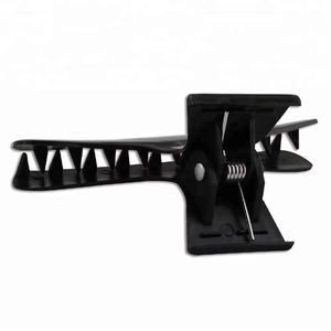 도매 미용 Sectioning 헤어 이발사 살롱 내열성 나비 일반 블랙 플라스틱 발톱 헤어 클립 - Product Image 3