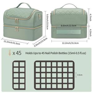 Étui de transport BSCI pour 30 bouteilles, organisateur double couche pour vernis à ongles, kit de manucure et équipements - Product Image 2