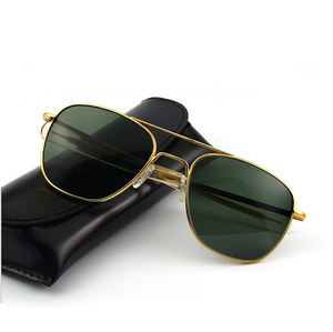 男性用反射防止パイロットサングラスUV400シェード長方形サングラスファッション男性用パイロットスタイル - Product Image 3