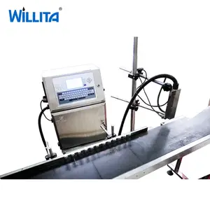 Máquina de impresión de inyección de tinta industrial, equipo de impresión de código de barras, limpieza automática