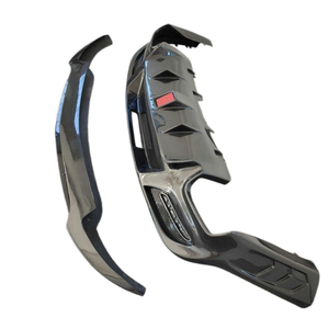Kit carrosserie compact en fibre de carbone modifiée avec séparateur avant et aileron arrière lumineux pour Mercedes GLE63 ancienne, pièces de modification aérodynamique - Product Image 2