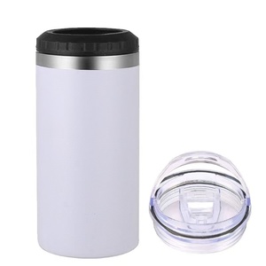 16oz Double Wall Vacuum Insulated Can or <b>Bottle</b> Cooler Keeps Beverage Cold for Hours - Powder Coated - Product Image 5