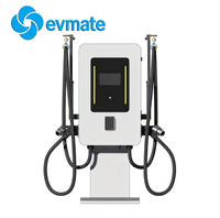 Station de recharge pour véhicules électriques murale 40 kW, CCS1 CCS2 GBT RFID, carte de crédit, utilisation commerciale, chargeur rapide, domicile