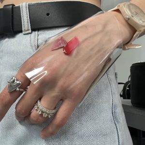 Gant transparent en stock pour maquillage, fond de teint et palette de rouge à lèvres, gant de maquillage effaçable pour artistes, palette pour le dessin - Product Image 1