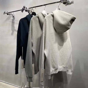 Sweat à capuche oversize Essentials, technique Puff, couleur Light Oatmeal, couleur Dark Oatmeal, extensible, broderie <span class=keywords><strong>Limo</strong></span>, streetwear d'hiver, hauts pour hommes - Product Image 2