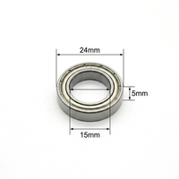 Roulement à billes miniature de haute précision avec joint en acier 15x24x5mm 6802 ZZ pour machines d'automatisation industrielle OEM ODM